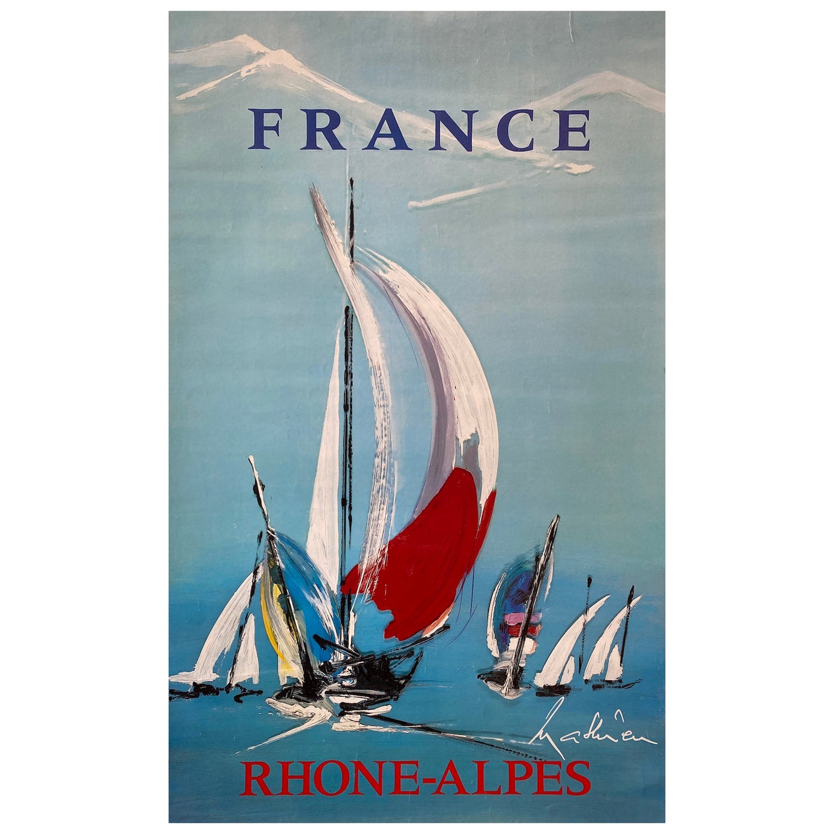 Original Vintage Poster 'France' by Mathieu Georges  For Sale