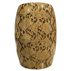 Ceramic Stool with Snakeskin Design