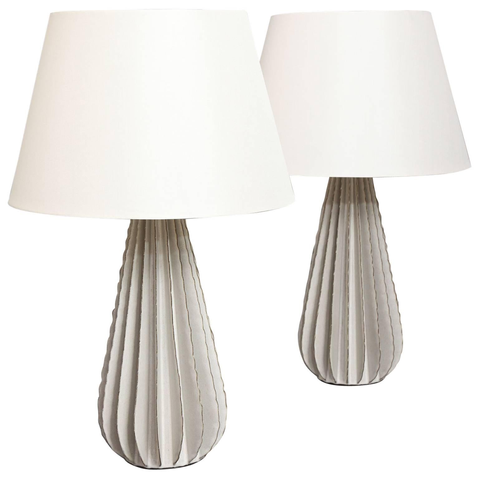 Bill Hudnut Pair of Ceramic Lamps