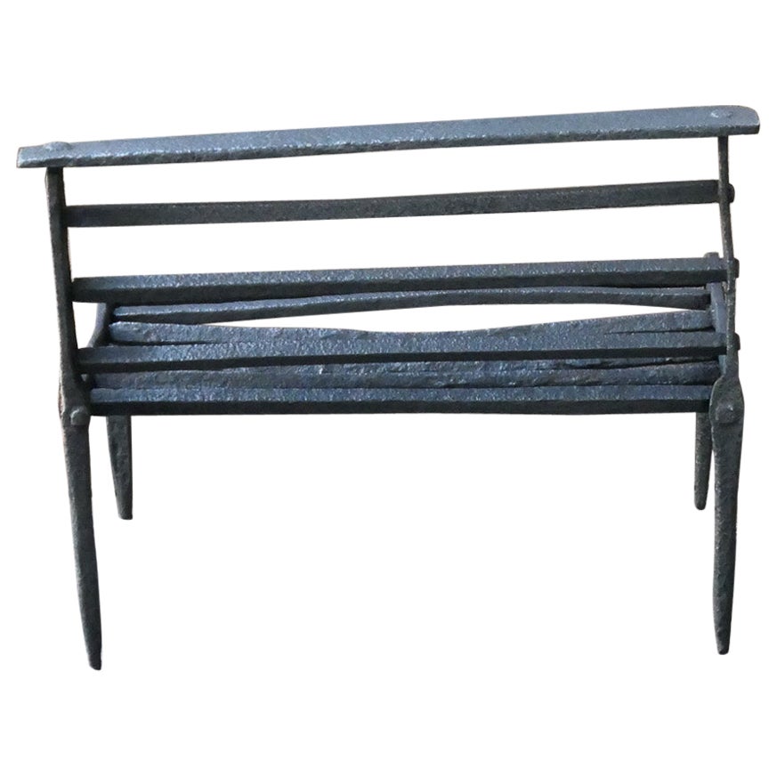 Ancienne grille de cheminée gothique française, 17e - 18e siècle