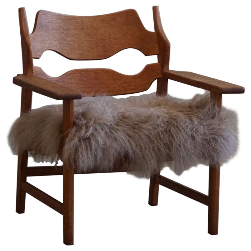 Razorblade Lounge Chair by Henning Kjærnulf, Danish Mid Century Modern, 1960s For Sale