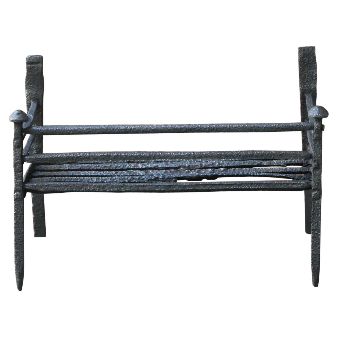 Antique French Gothic Fireplace Grate or Fire Basket, 17th - 18th Century