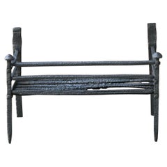Antique French Gothic Fireplace Grate or Fire Basket, 17th - 18th Century