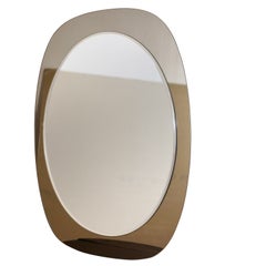Vintage Oval mirror by Max Ingrand for Fontana Arte, Italy, 1970s