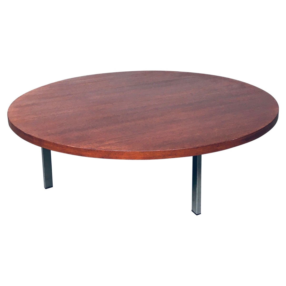 Midcentury Modern XL Round Coffee Table by Pastoe, Netherlands 1960's