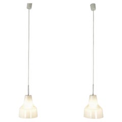 Pair of Pendant Lamps by Holophane, France - 1950s 
