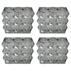 Set of 4 Flush Mounts by Bejvl, Two Sets Available, 1970s