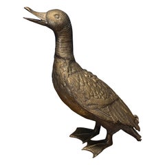 Vintage italian bronze duck
