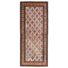 3.6x8.4 Fuß Seltener antiker kaukasischer Kazak-Teppich aus Karabagh, datiert, 1812