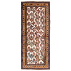 3.6x8.4 ft Rare Antique Caucasian Kazak Rug from Karabagh, Dated, 1812