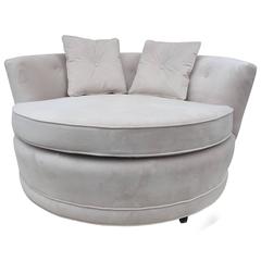 Milo Baughman Extra Large Circular Two-Seat Club Chair 1