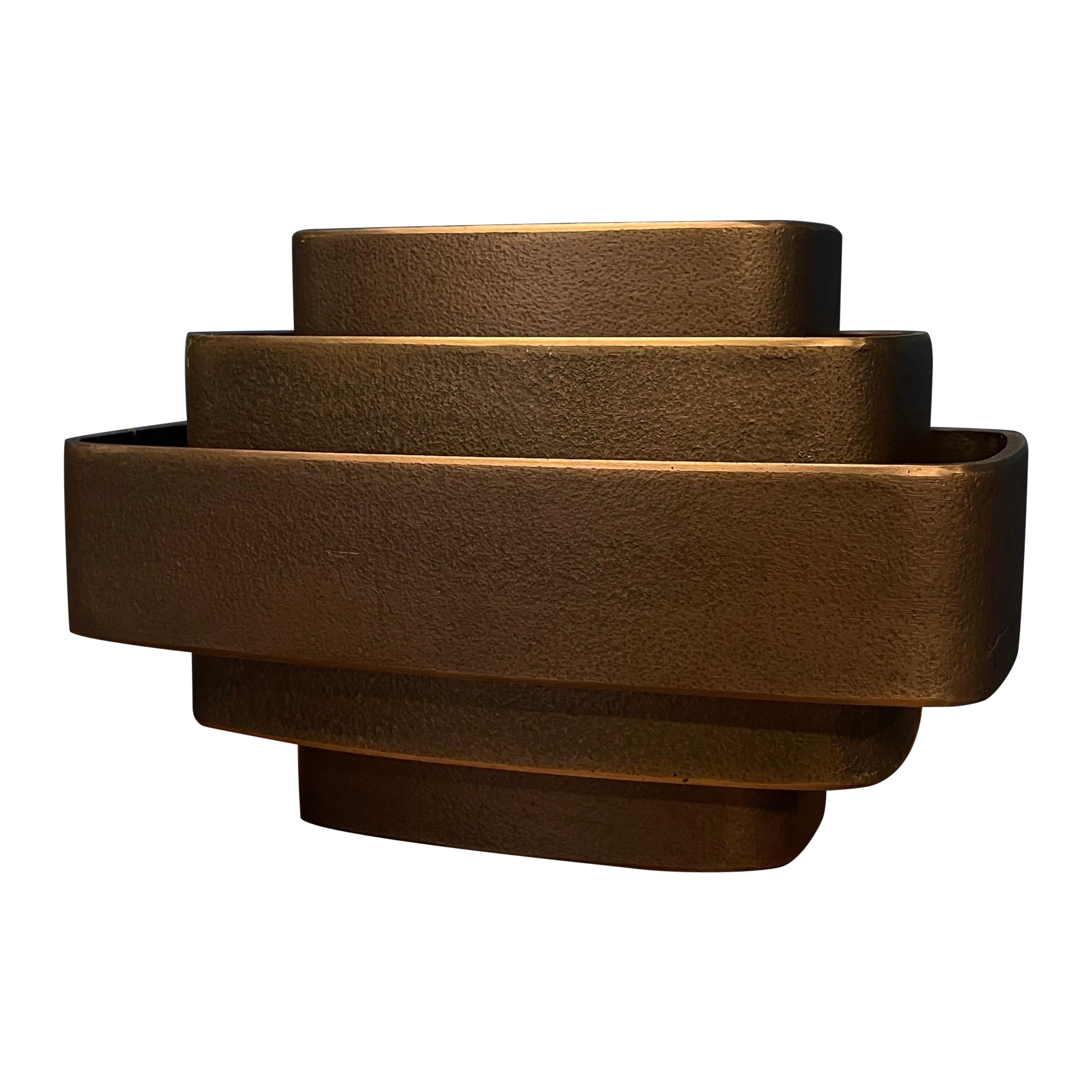 Small Interior Bronze Wall Lamp For Sale