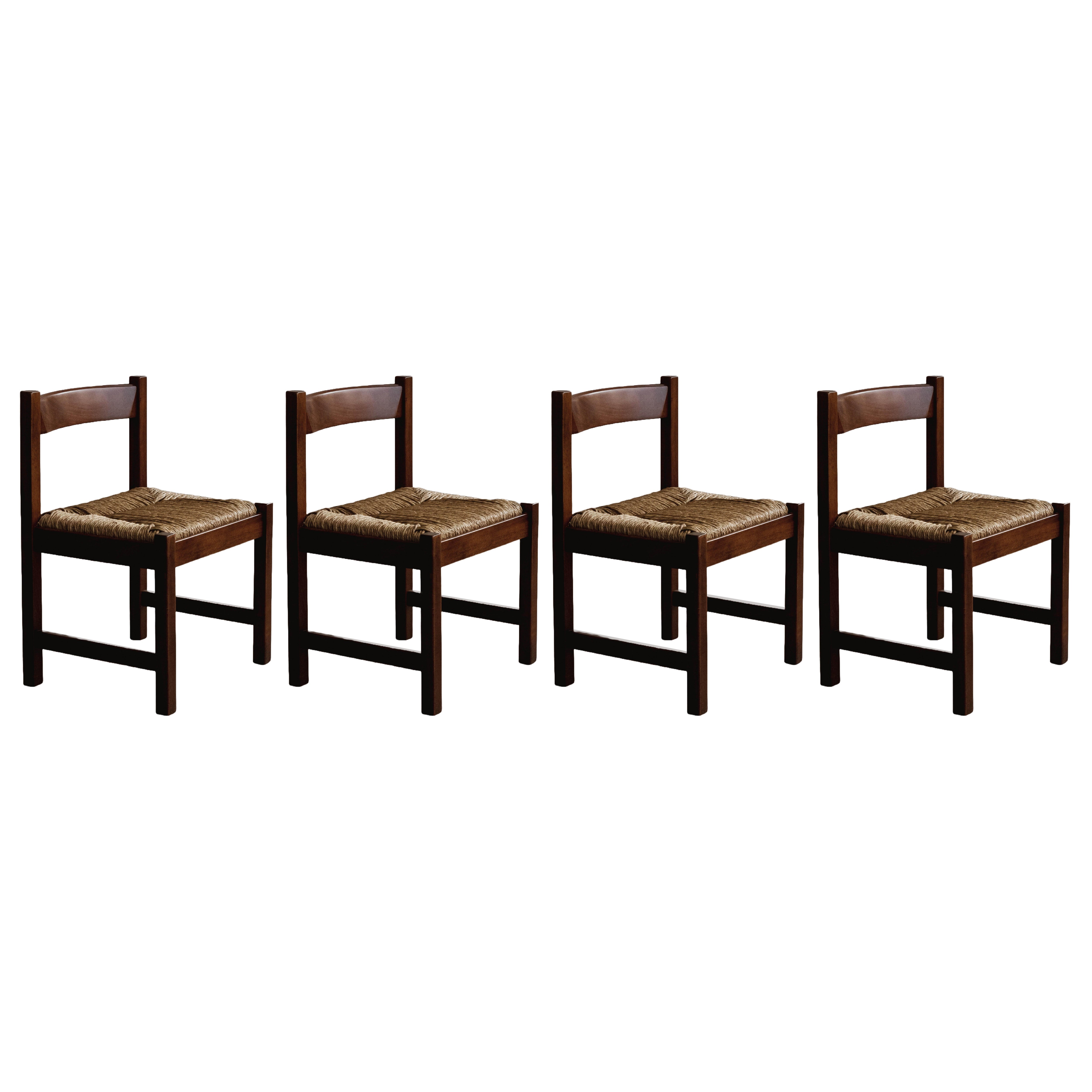 Giovanni Michelucci “Torbecchia” Dining Chairs for Poltronova, 1964, Set of 4