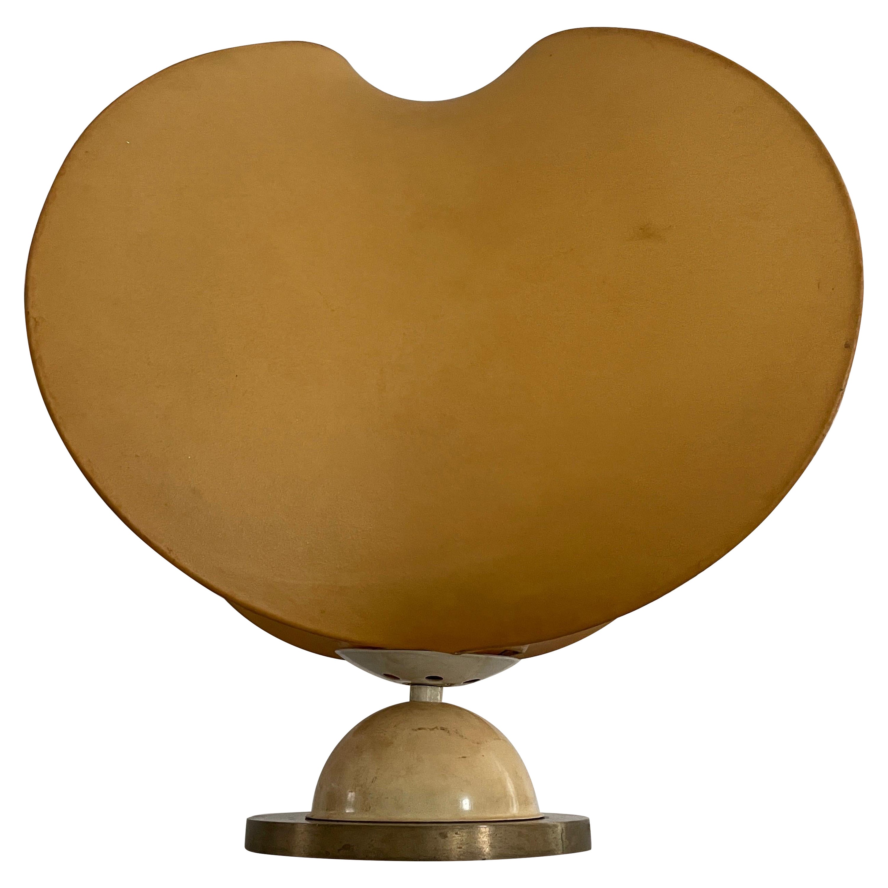 XL Cocoon Shade Table Lamp with Brass Base, 1960s, Italy For Sale
