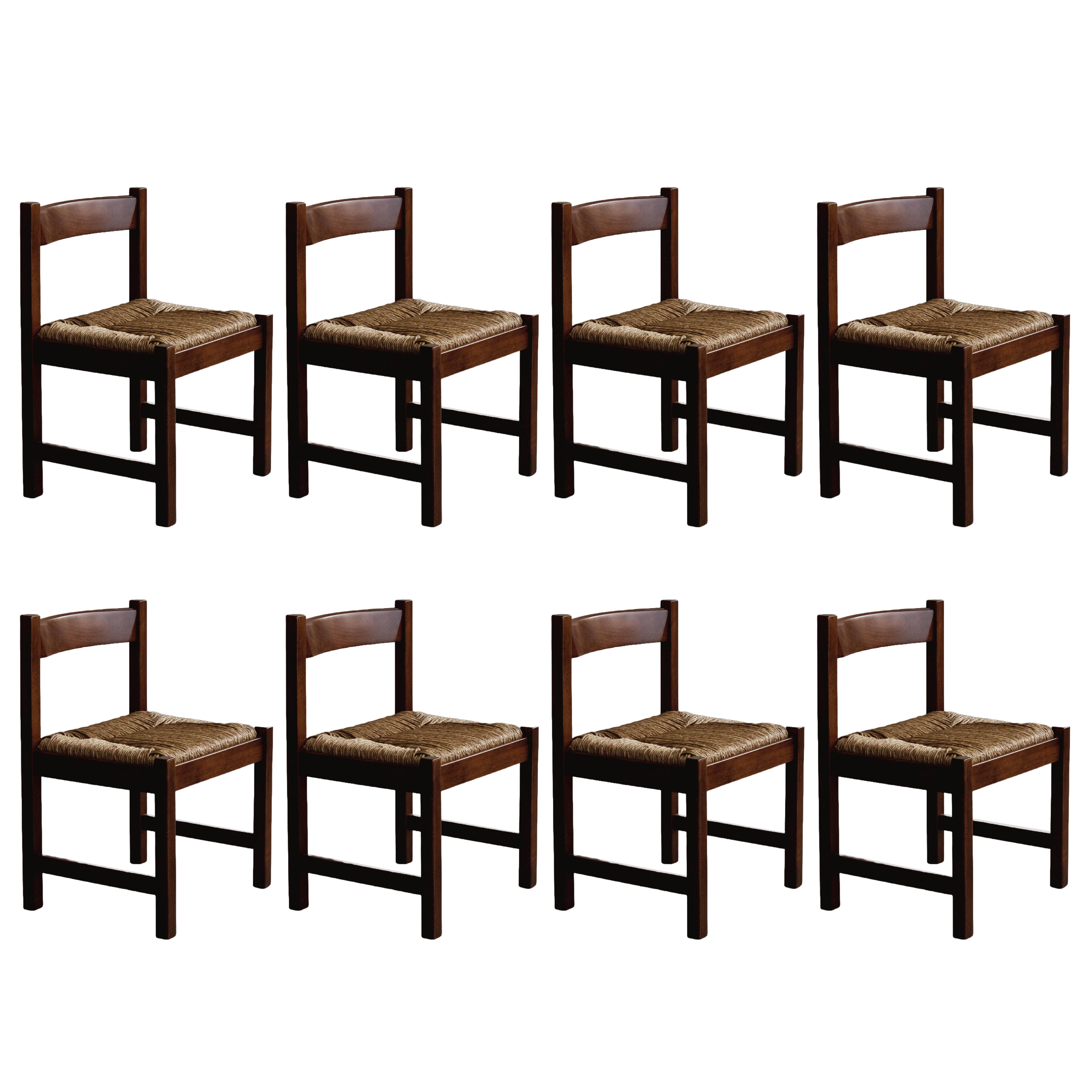 Giovanni Michelucci “Torbecchia” Dining Chairs for Poltronova, 1964, Set of 8
