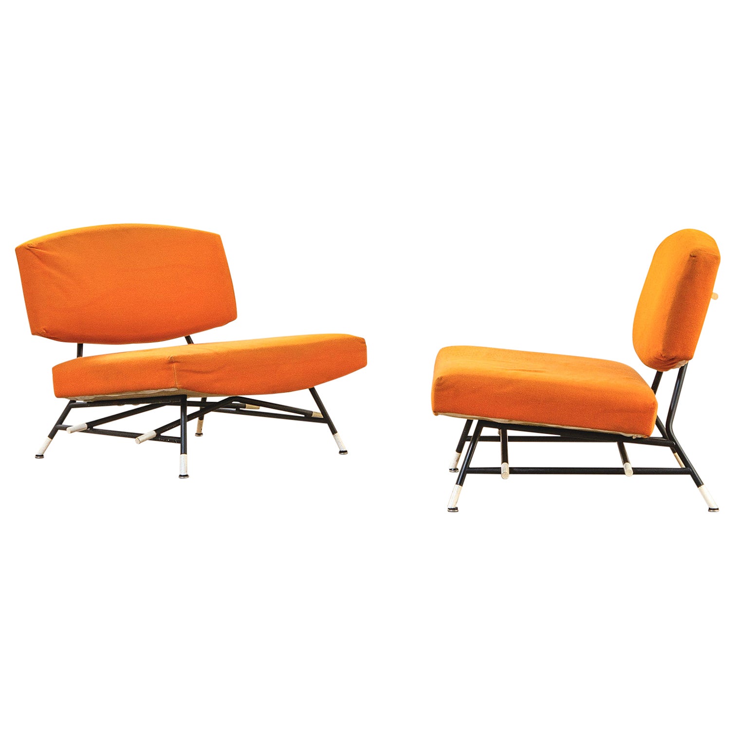 20th Century Ico Parisi for Cassina Pair of Armchairs mod. 865  For Sale