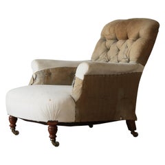Antique Original Howard and Sons Armchair, England, 19th Century