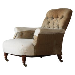 Poltrona originale Howard and Sons, Inghilterra, XIX secolo