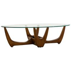 Mid-Century Sculptural Pearsall Style Coffee Table with Planter 