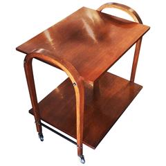 Mid-Century Bentwood Bar Cart Serving Trolley Mid-Century Bentwood Bar Cart Serving Trolley