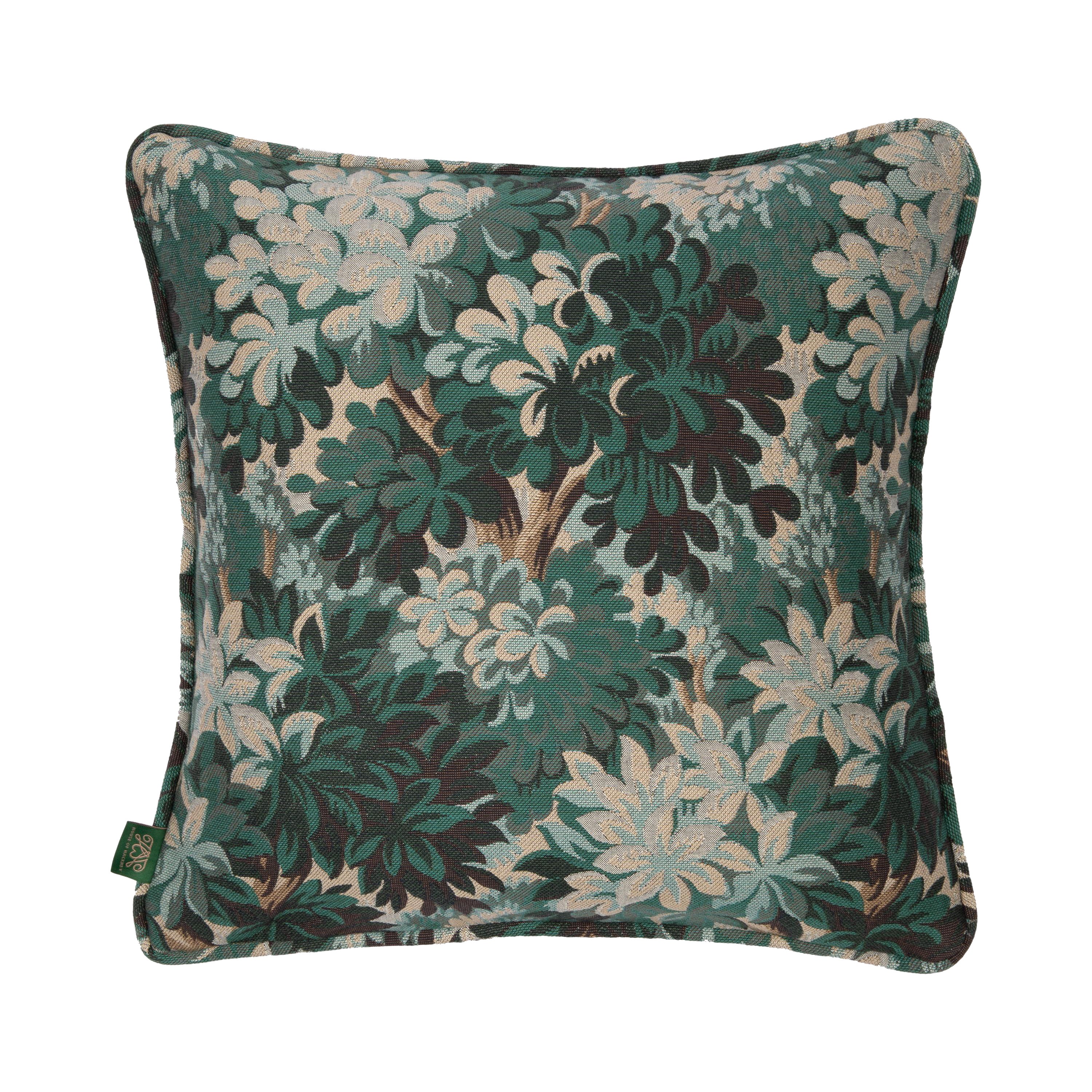 SILVA Medium Piped Jacquard-Kissen - Cerulean