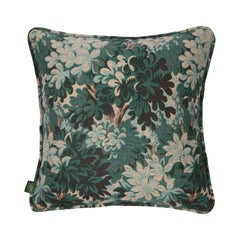 SILVA Medium Piped Jacquard Cushion - Cerulean