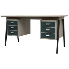 Industrial Style Six-Drawer Office Desk