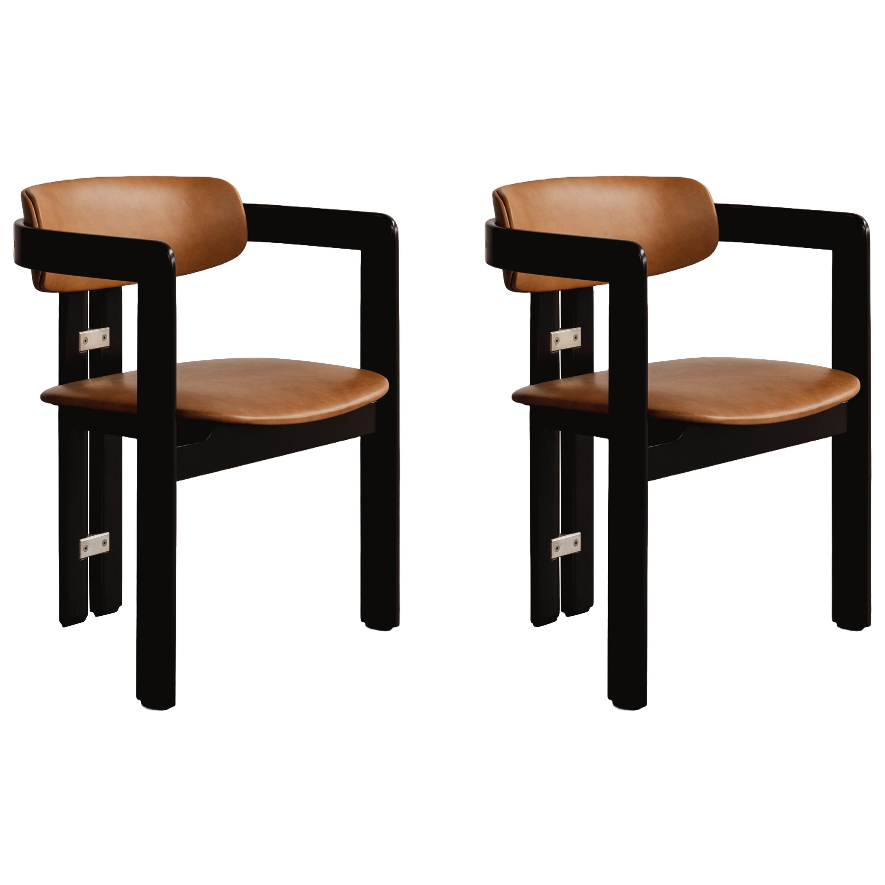 Augusto Savini “Pamplona” Dining Chairs for Pozzi, 1965, Set of 2 For Sale