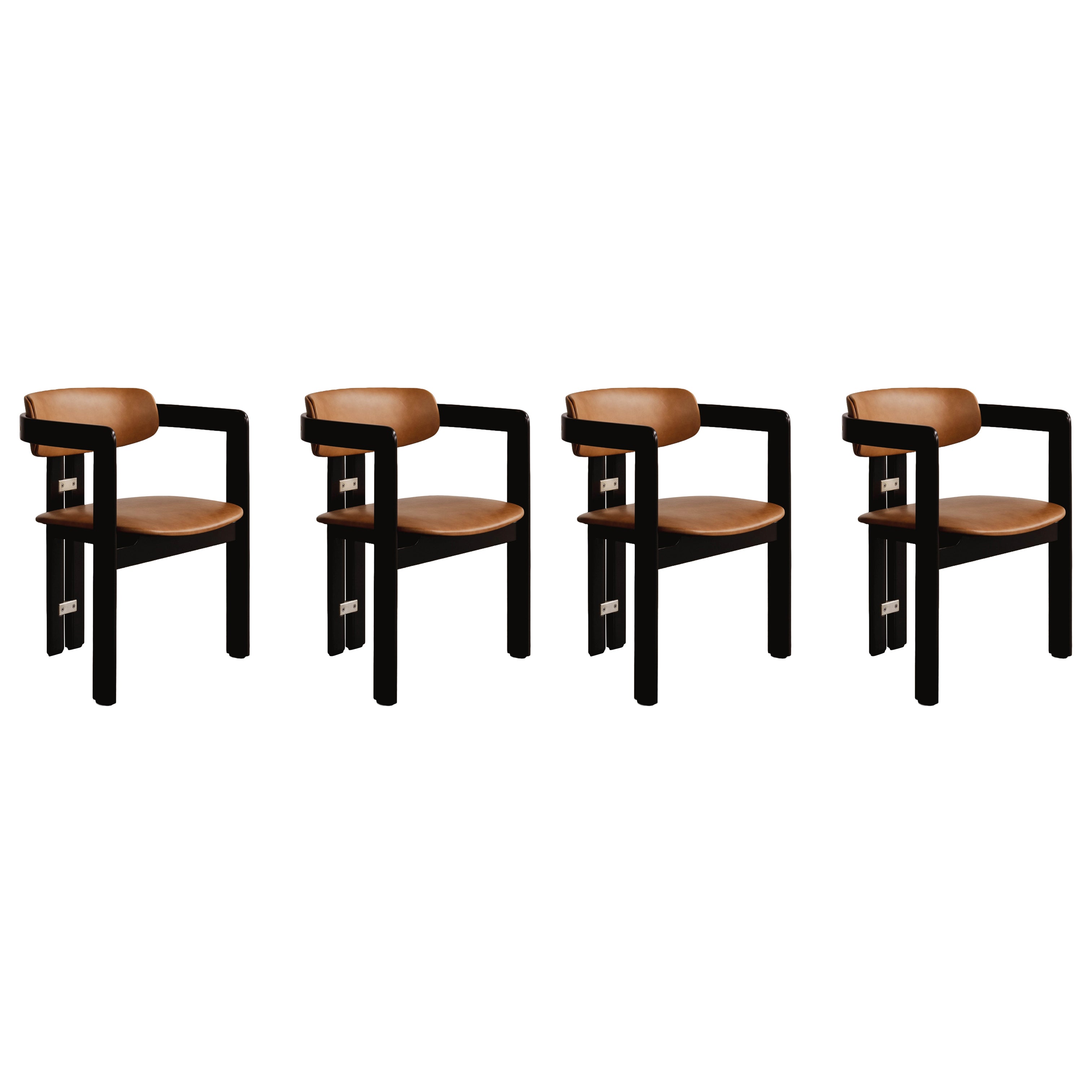 Augusto Savini “Pamplona” Dining Chairs for Pozzi, 1965, Set of 4 For Sale