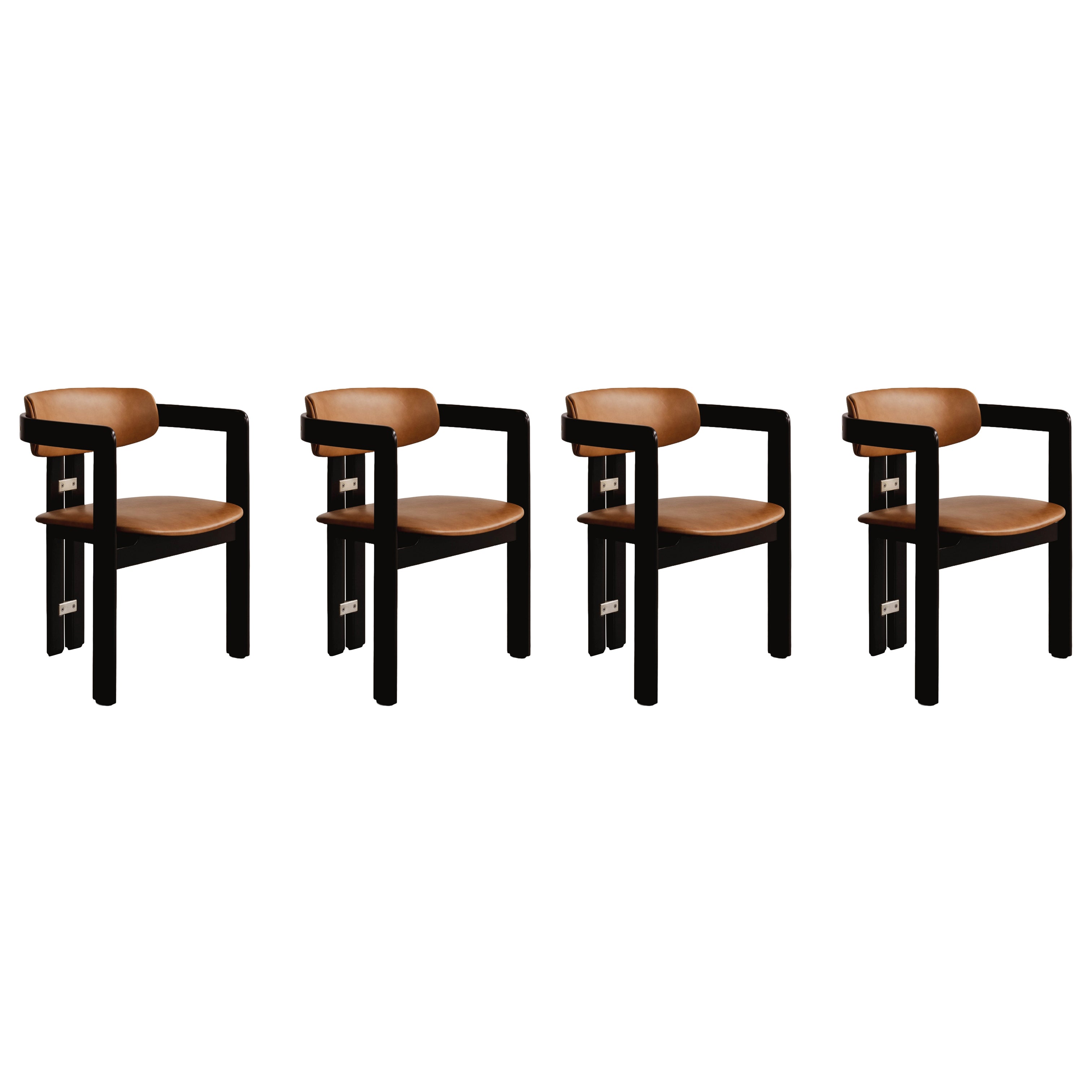 Augusto Savini “Pamplona” Dining Chairs for Pozzi, 1965, Set of 4