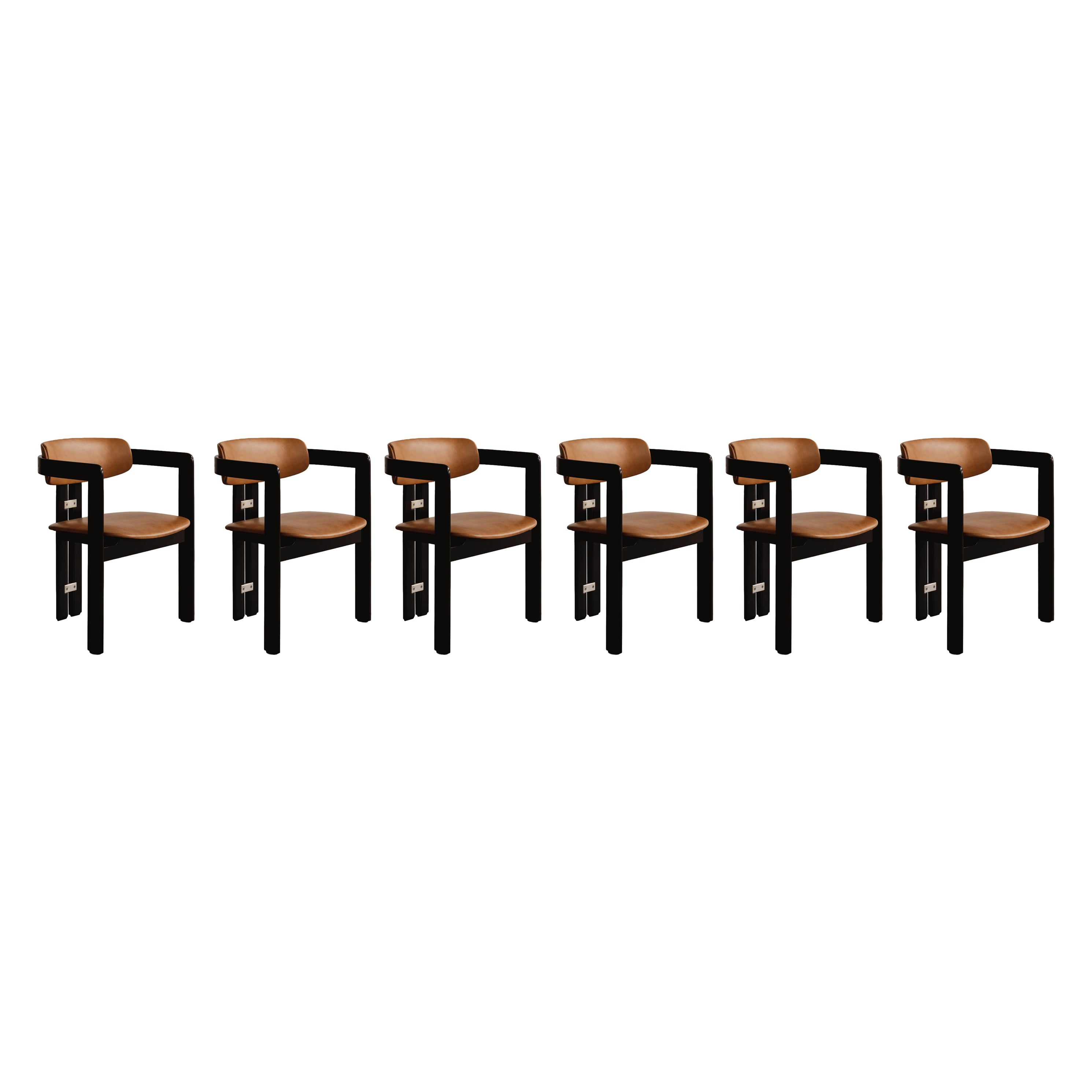 Augusto Savini “Pamplona” Dining Chairs for Pozzi, 1965, Set of 6 For Sale