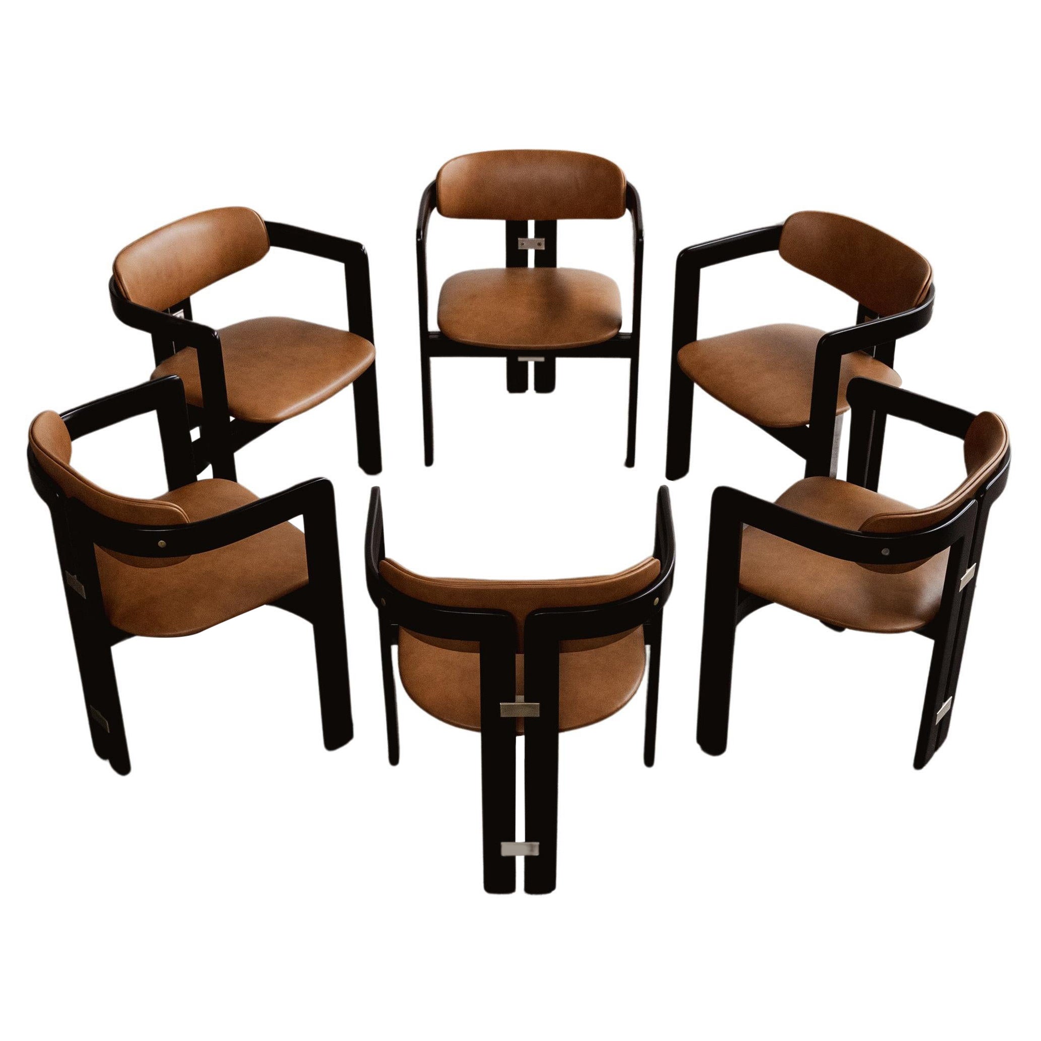 Augusto Savini “Pamplona” Dining Chairs for Pozzi, 1965, Set of 6
