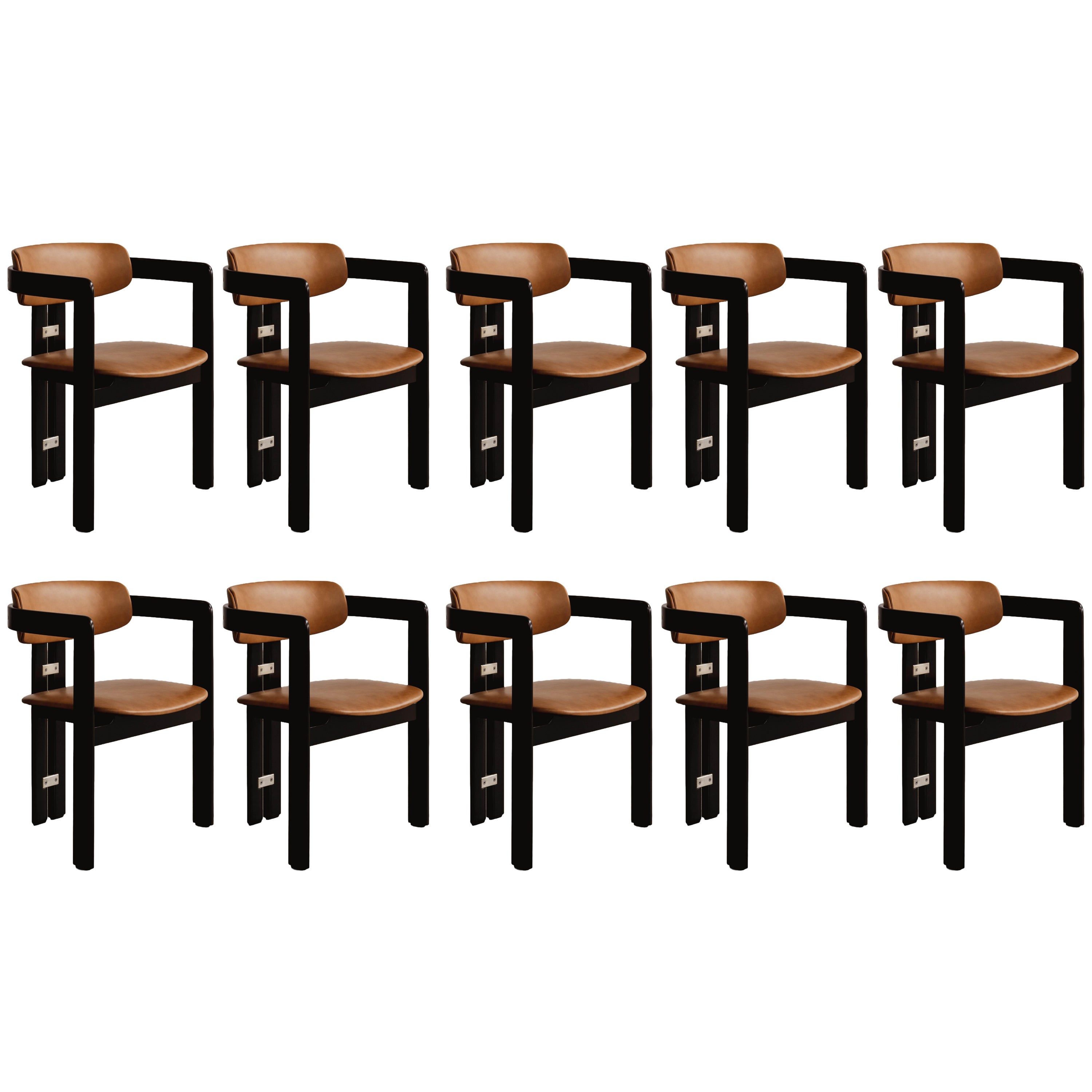 Augusto Savini “Pamplona” Dining Chairs for Pozzi, 1965, Set of 10 For Sale