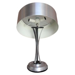 Lampe de bureau italienne vintage réglable en aluminium par Oscar Torlasco pour Lumi