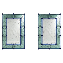 Set of 2 "Cannaregio" Exceptional Murano Venetian Luxury Mirror Glass