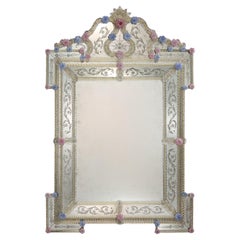 "Bogotà" Miroir de luxe en verre de Murano multicolore