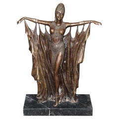 Bronze français de style Art Déco représentant une danseuse d'après Chiparus