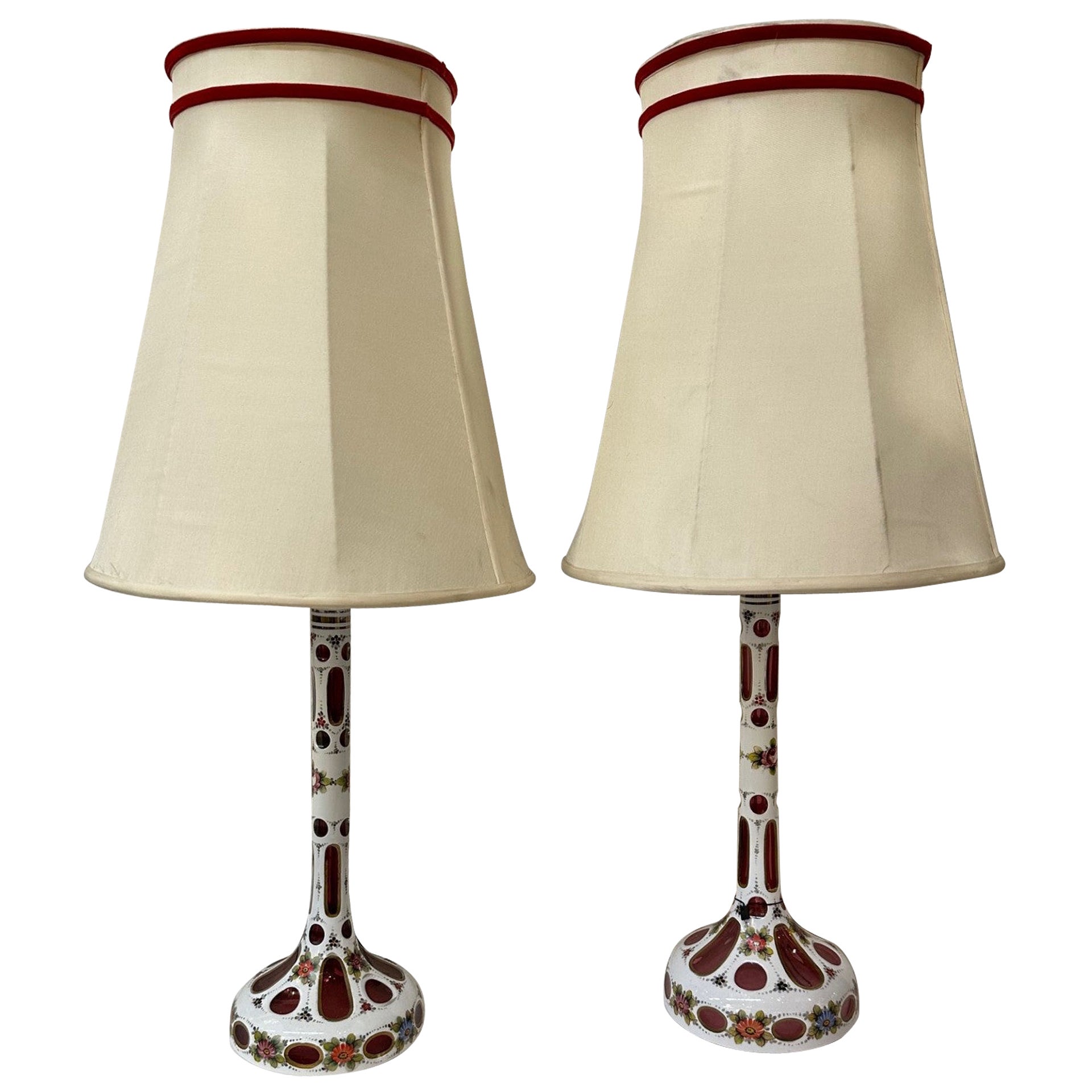 Coppia di lampade boeme