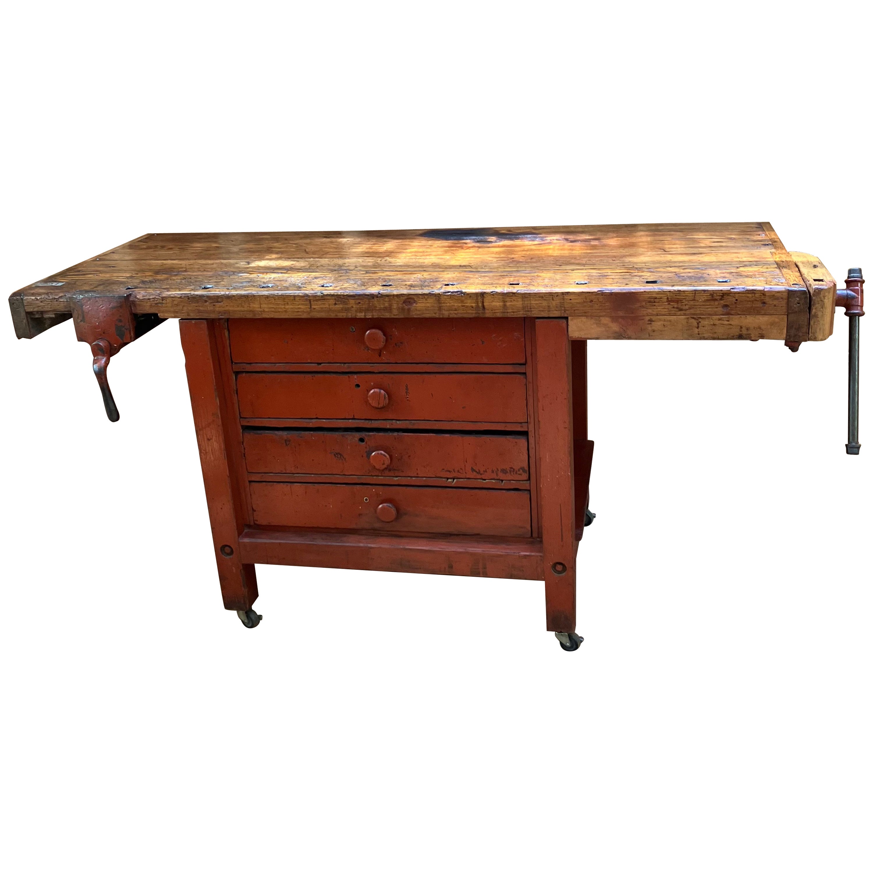 Antique 19th C Workbench For Sale