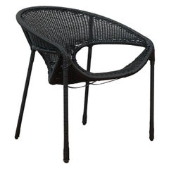 Tulum Outdoor Woven Dining Chair BLACK