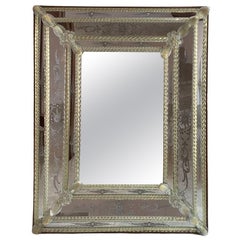 Espejo de oro veneciano en cristal de Murano por Hermanos Barbini