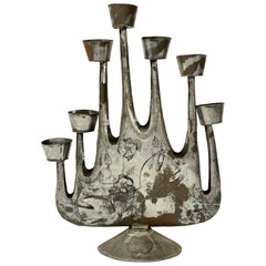 Mid Century Brutalist Candelabra by Gene Byron