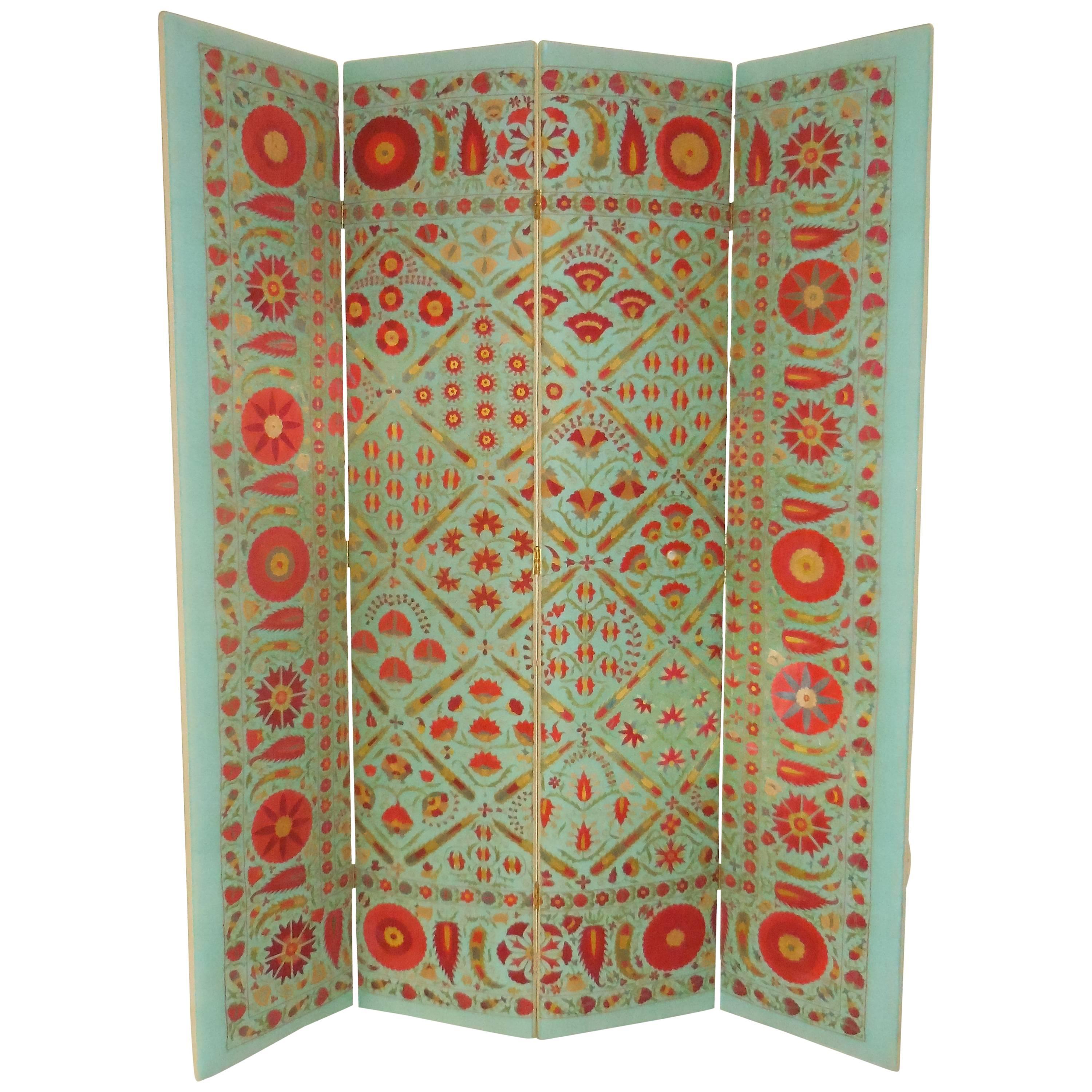 Vintage One of a Kind Suzani Screen