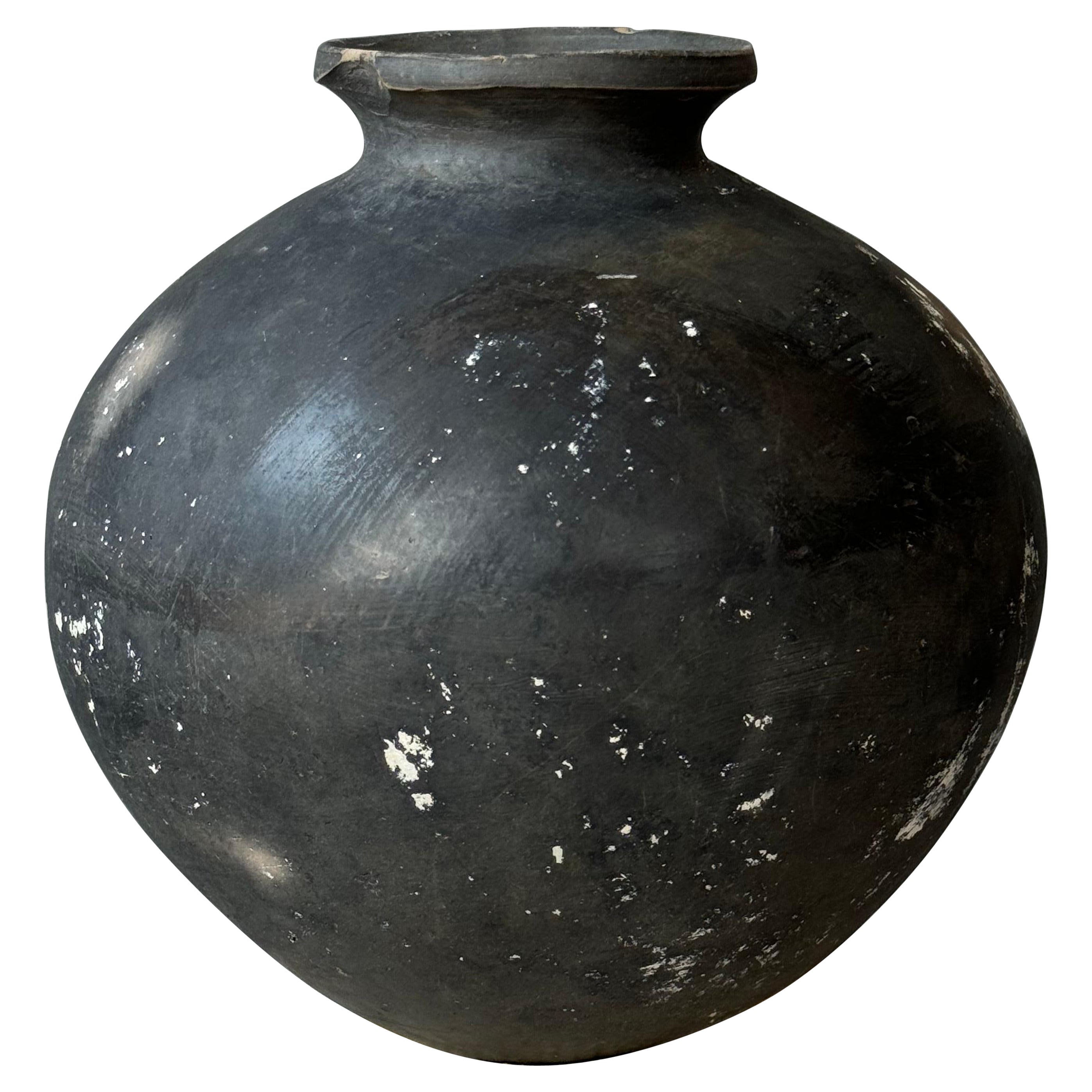 Black Clay Ceramic Mezcal Pot From Coyotepec, Oaxaca, 1950´s