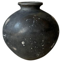 Vintage Black Clay Ceramic Mezcal Pot From Coyotepec, Oaxaca, 1950´s