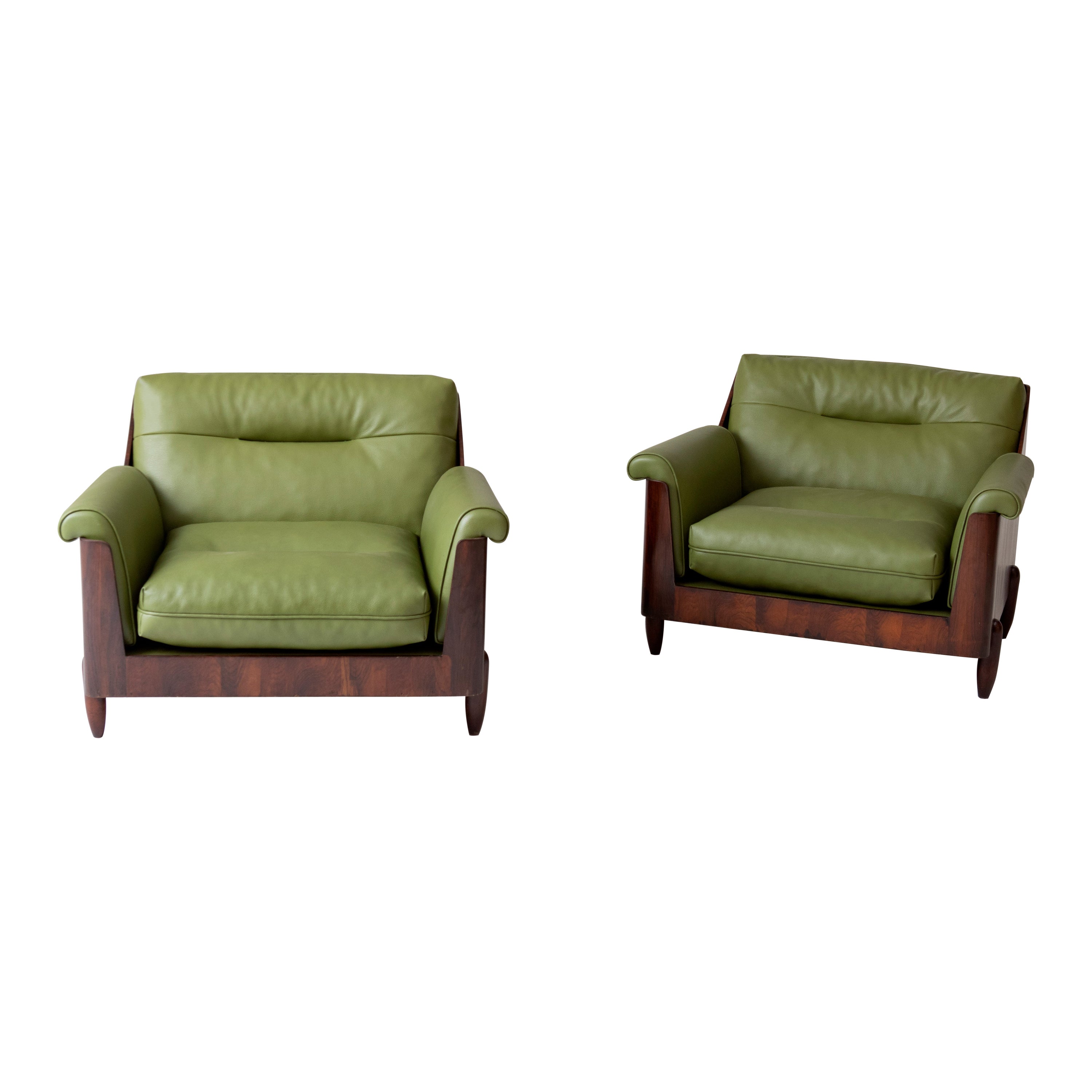 Paire de fauteuils modernes du milieu du siècle par Novo Rumo, 1960s