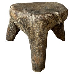 Mesquite Primitive Stool From Guanajuato, Mexico, Circa 19th Century