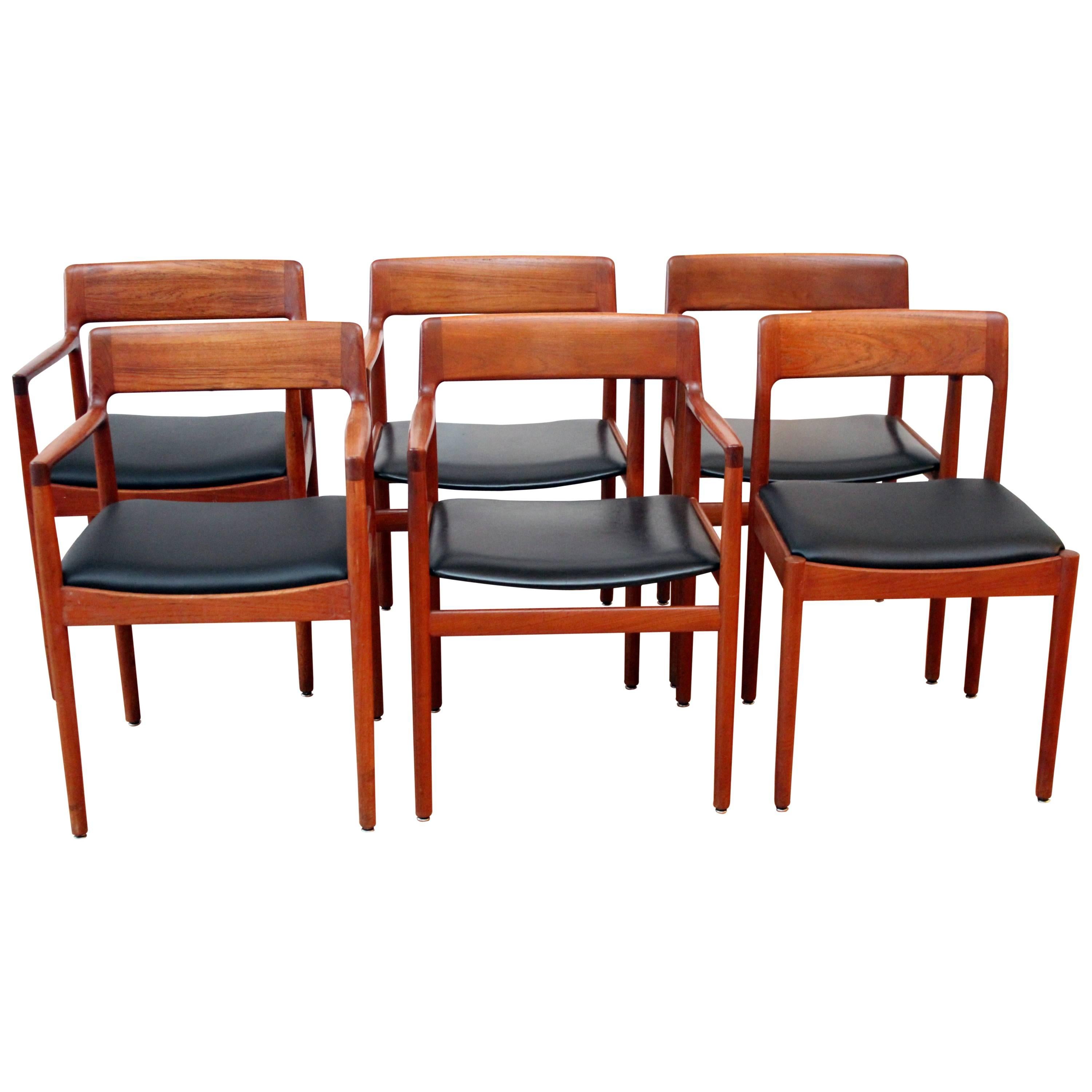 Johannes Norgaard Danish Teak Dining Chairs