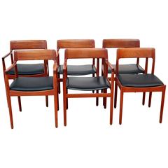 Johannes Norgaard Danish Teak Dining Chairs