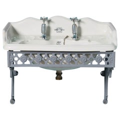 Antique Victorian Porcelain Sink with Wall Bracket